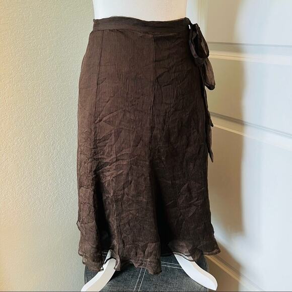 J. Crew Silk Gauze Layered Full Midi Skirt - Picture 1 of 4